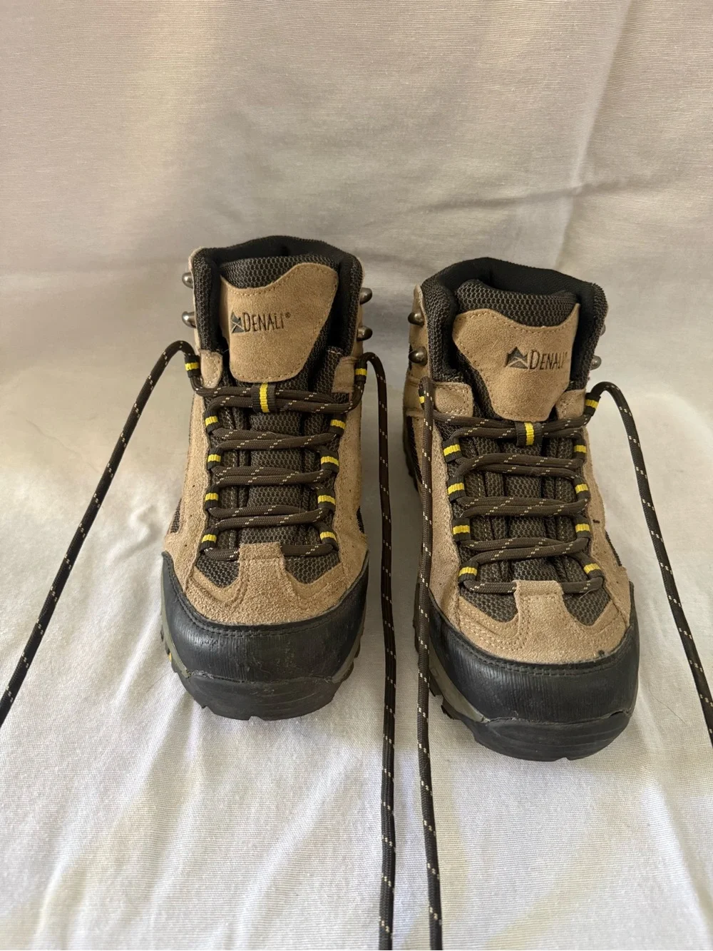 Kids Tan and Black Outdoor Hiking Boots